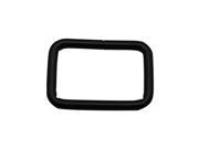 Metal Black Rectangle Buckle 1.25 X 0.8 Inside Dimensions Loop Ring Belt and Strap Keeper Pack of 10