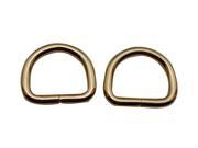 Generic Metal Light Golden D Ring Buckle High Body D Rings 0.8 Inches Inside Diameter for Backpack Bag Pack of 10