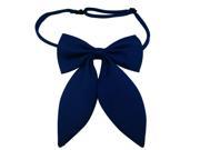 Yongshida Girls Polyester Bow Tie Deep Blue Solid Color Pack Of 2 One Size