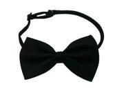 Girls Sateen Bow Tie Black Pack Of 2 One Size