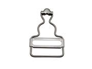 1.25 Inside Bottom Size Silvery Dungaree Fastener Suspender Buckle with slider Pack of 10