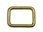 Amanaote Golden 0.8 X0.6 Inner Dimension Non Welded Rectangle Buckle for Strap Pack of 15