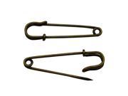 Bronze Safety Pins 50mm X 8 mm Size Jewelry For Kilts Blankets Skirts Crafts Pack of 30