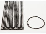 Gun Black 2 mm Diameter Ball Chain 170 mm Length Metal Bead Chain for Pendant Pack of 20