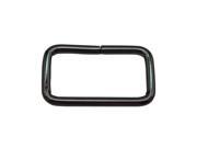 Amanaote Gun Black 1.25 X0.8 Inner Dimension Non Welded Rectangle Buckle for Strap Pack of 6