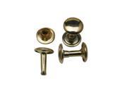 Light Golden Double Cap Rivets Plane Cap 10mm and Post 10mm Pack of 150 Sets