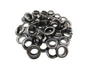 12mm Internal Hole Diameter Gun Black Eyelets Grommets with Washer Self Backing Pack of 80 Sets