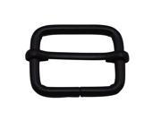 Amanaote Black 1 X0.6 Inner Size Non Welded Rectangle Buckle with sliding Bar for Strap Pack of 6