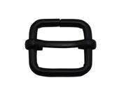 Amanaote Black 0.8 X0.6 Inner Size Non Welded Rectangle Buckle with sliding Bar for Strap Pack of 15