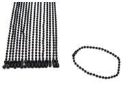 Black 2 mm Diameter Ball Chain 150 mm Length Metal Bead Chain for Pendant Pack of 20