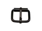 Amanaote Gun Black 1 X0.6 Inner Size Non Welded Rectangle Buckle with sliding Pin for Strap Pack of 6