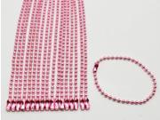 Pink 2 mm Diameter Ball Chain 150 mm Length Metal Bead Chain for Pendant Pack of 20