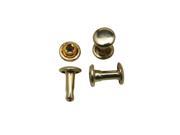 Light Golden Double Cap Rivets Plane Cap 6mm and Post 8mm Pack of 120 Sets
