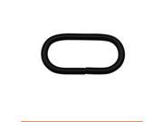 Amanaote Black 1.25 X 0.6 Inner Diameter Oval Ring Non Welded Pack of 10