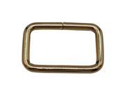 Amanaote Light Golden 1 X0.8 Inner Dimension Non Welded Rectangle Buckle for Strap Pack of 8