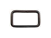 Amanaote Gun Black 1.5 X0.8 Inner Dimension Non Welded Rectangle Buckle for Strap Pack of 6