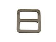 Silvery 0.75 X0.8 Inner Dimension Rectangle Buckle with Fixed Bar for Strap Pack of 6