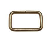 Amanaote Light Golden 1 X0.6 Inner Dimension Non Welded Rectangle Buckle for Strap Pack of 12