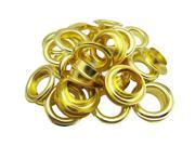 30mm Internal Hole Diameter Golden Eyelets Grommets with Washer Self Backing Pack of 30 Sets