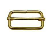 Amanaote Golden 2 X0.8 Inner Size Non Welded Rectangle Buckle with sliding Bar for Strap Pack of 6