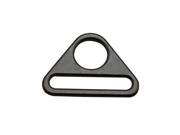 Gun Black 1.5 X0.25 Inner Oval Dimension with 0.6 Circular Hole Dia Triangle Buckle for Strap Pack of 4