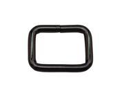 Amanaote Gun Black 1 X0.8 Inner Dimension Non Welded Rectangle Buckle for Strap Pack of 8