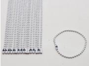 White 2.4 mm Diameter Ball Chain 150 mm Length Metal Bead Chain for Pendant Pack of 30