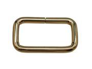 Amanaote Light Golden 2 X0.8 Inner Dimension Non Welded Rectangle Buckle for Strap Pack of 6