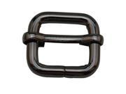 Amanaote Gun Black 0.8 X0.6 Inner Size Non Welded Rectangle Buckle with sliding Bar for Strap Pack of 10