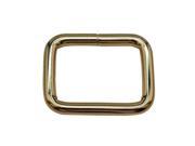 Amanaote Light Golden 0.8 X0.6 Inner Dimension Non Welded Rectangle Buckle for Strap Pack of 15