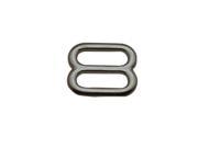 Alloy Silvery 0.5 X0.4 Inner Dimension Figure Eight Buckle Eight Shape for Strap Pack of 10