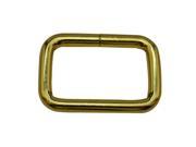 Amanaote Golden 1.25 X0.6 Inner Dimension Non Welded Rectangle Buckle for Strap Pack of 6