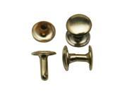 Light Golden Double Cap Rivets Plane Cap 8mm and Post 10mm Pack of 120 Sets