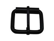 Amanaote Black 1.25 X0.8 Inner Size Non Welded Rectangle Buckle with sliding Pin for Strap Pack of 6