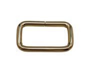 Amanaote Light Golden 1.5 X0.8 Inner Dimension Non Welded Rectangle Buckle for Strap Pack of 6