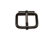 Gun Black 0.8 X0.6 Inner Size Non Welded Rectangle Buckle with sliding Pin for Strap Pack of 15