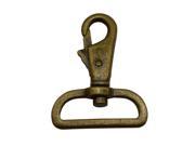 Bronze 1.5 Inside Dia D Ring Lobster Clasp Claw Swivel Eye Hole for Strap Pack of 3