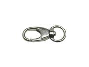 Silvery 0.46 Inside Diameter Oval Ring Lobster Clasp Claw Swivel for Strap Pack of 15