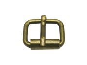 Metal Bronze Rectangle Buckle 0.8 X 0.6 Inside Size Needle Bar Strap Keeper Pack of 15