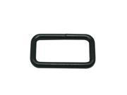 Metal Black Rectangle Buckle 1 X 0.5 Inside Dimension for Strap Keeper Pack of 25