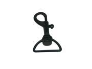 Black 1 Inside Diameter D Ring Lobster Clasp Claw Swivel for Dog Collar Pack of 6