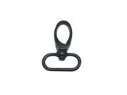 Black 1.05 Inside Diameter Oval Ring Lobster Clasp Claw Swivel for Strap Pack of 6