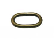 Metal Bronze Oval Ring Buckle 1.3 X 0.6 Inside Dimension for Strap Keeper Pack of 10