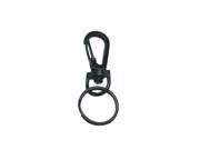 Black 0.36 Inside Dia Oval Ring Lobster Clasp Claw Swivel with Key Ring Pack of 15
