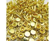Golden Double Cap Rivets High Terrace Cap 12mm and Post 10mm Pack of 50 Sets