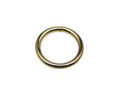 Golden 1 Inside Diameter Circular Ring Rounded Ring for Strap Keeper Pack of 10