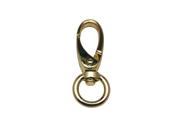 Golden 0.48 Inside Diameter Oval Ring Lobster Clasp Claw Swivel for Strap Pack of 10