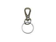 Silvery 0.45 Inside Diameter Oval Ring Lobster Clasp Claw Swivel with Key Ring Pack of 15