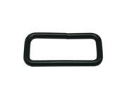 Metal Black Rectangle Buckle 2 X 0.8 Inside Dimension for Strap Keeper Pack of 6