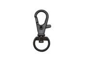 Gun Black 0.32 Inside Dia Oval Ring Lobster Clasp Claw Swivel Eye Hole for Strap Pack of 10